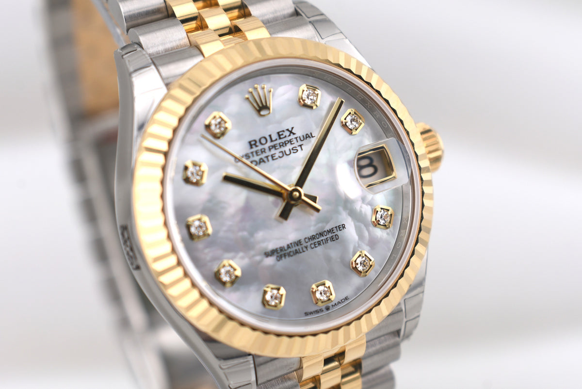 Rolex Datejust 31 Two Tone Yellow Gold Mother of Pearl Diamond Dial 278273 2026