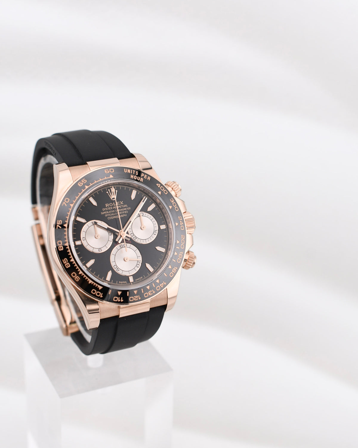 Rolex Cosmograph Daytona Rose Gold Oysterflex Black Dial 126515LN 2025