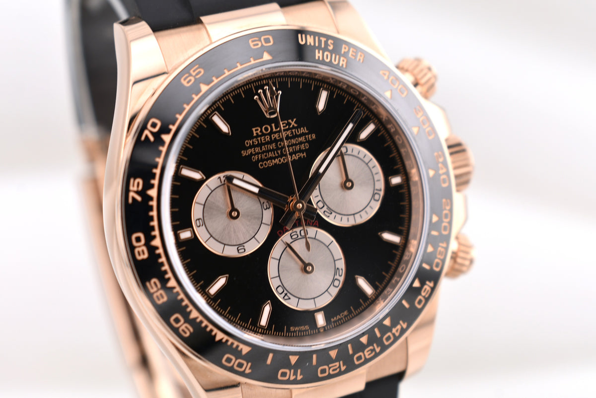 Rolex Cosmograph Daytona Rose Gold Oysterflex Black Dial 126515LN 2025