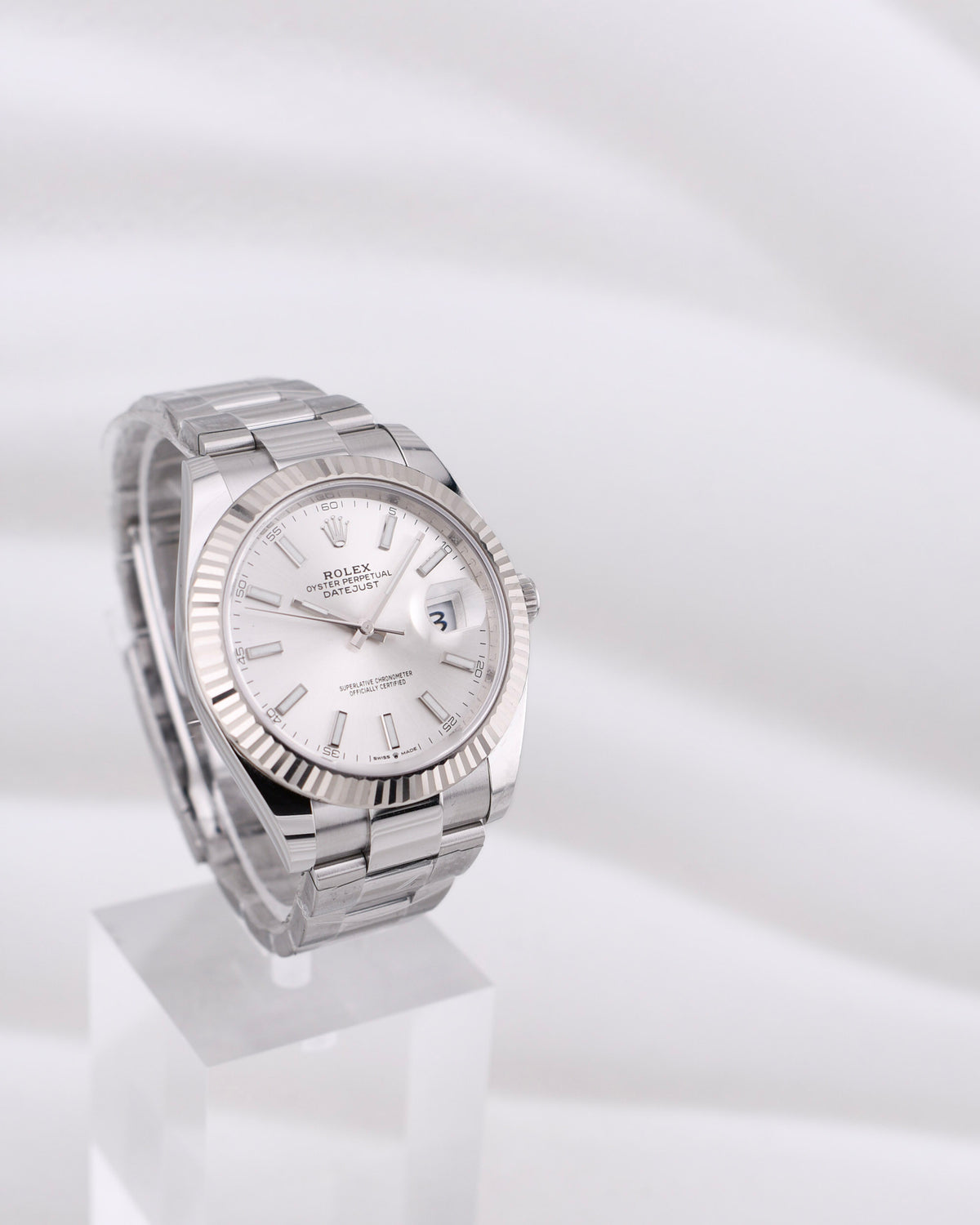 Rolex Datejust 41 Silver Index Dial Oyster Band 126334 2023