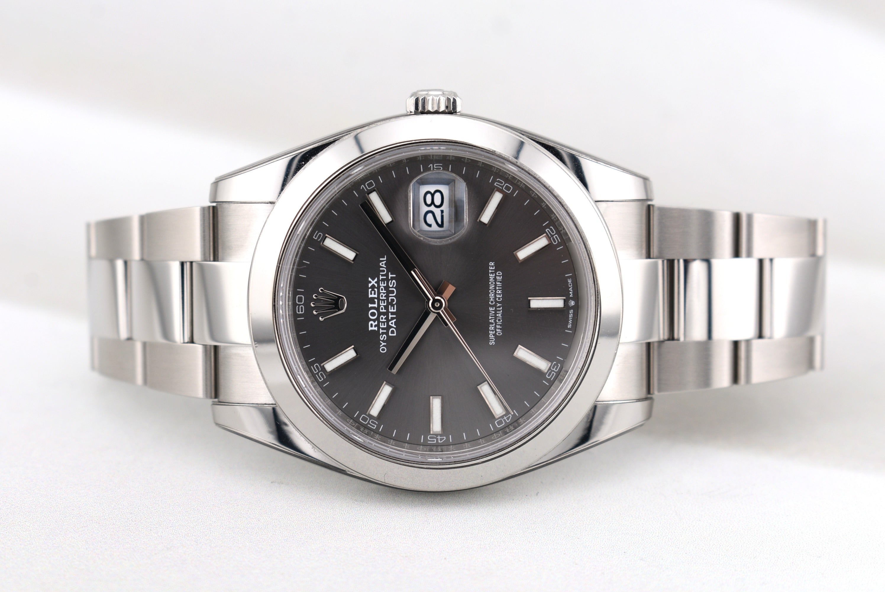 Rolex Datejust 41 Rhodium Index Dial Oyster Band 126300 2021