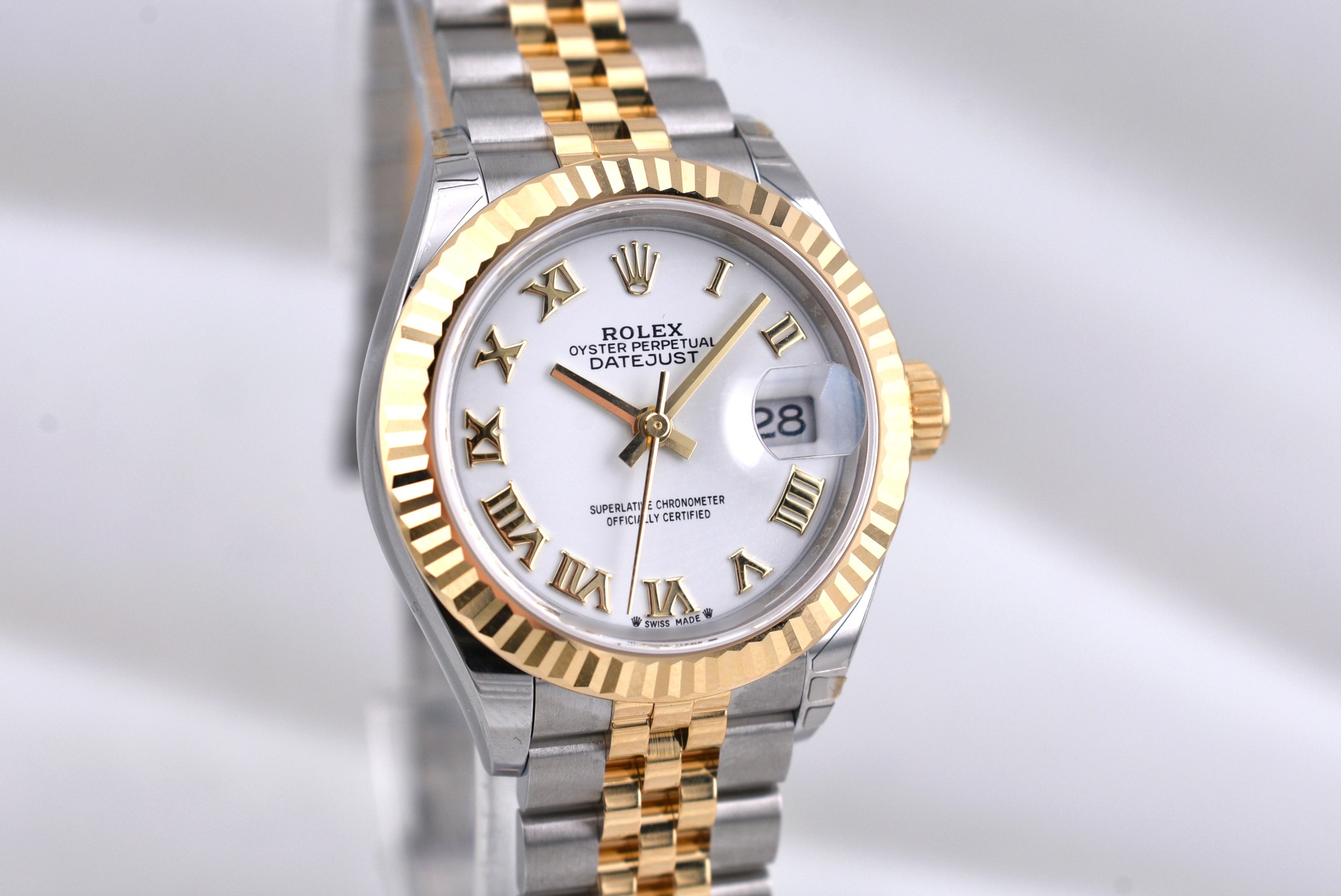 Rolex Lady Datejust 28 Two Tone White Roman Dial 279173 2026