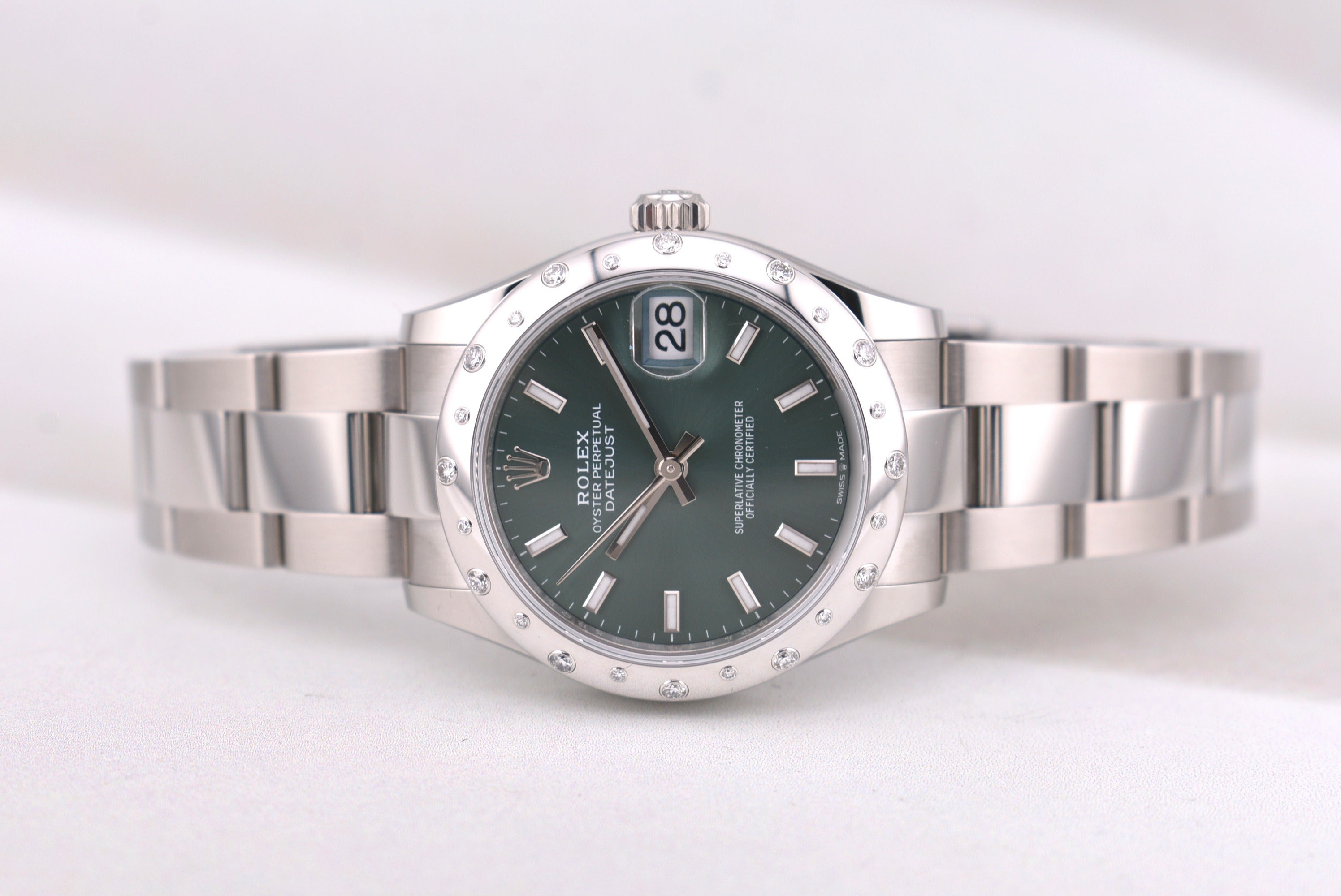 Rolex Datejust 31 Mint Green Domed Diamond Bezel 278344RBR 2026