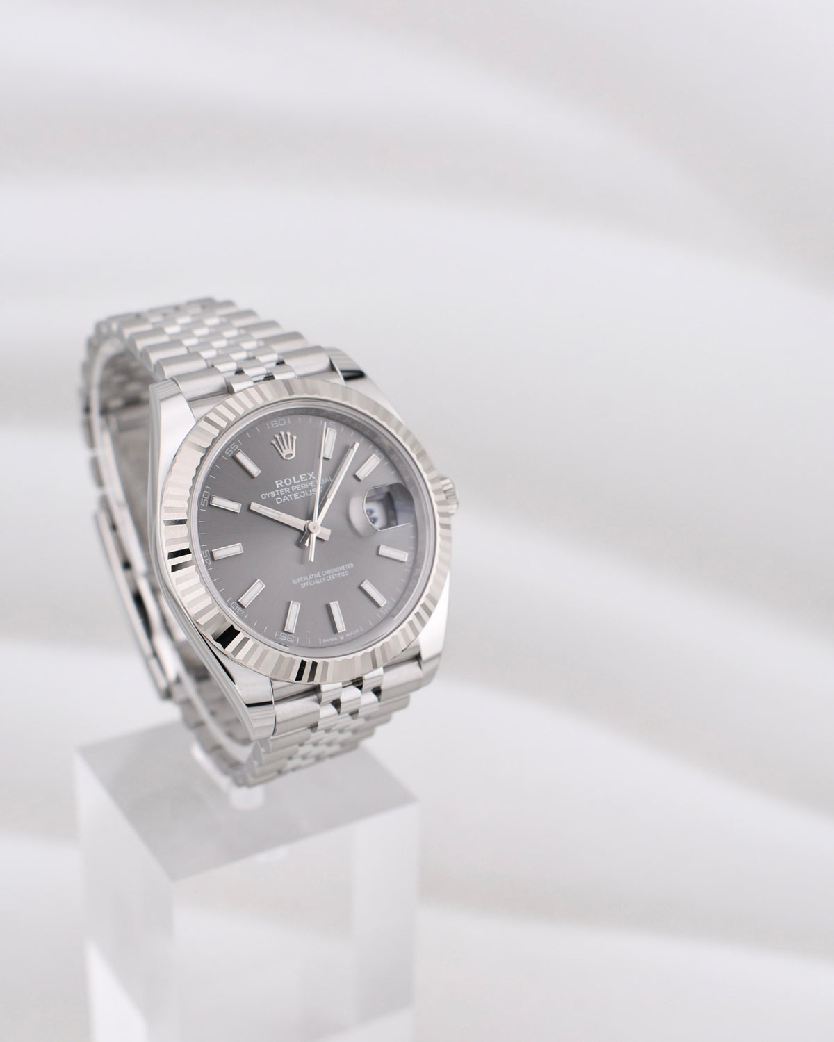 Rolex Datejust 41 Rhodium Index Dial 126334 2026