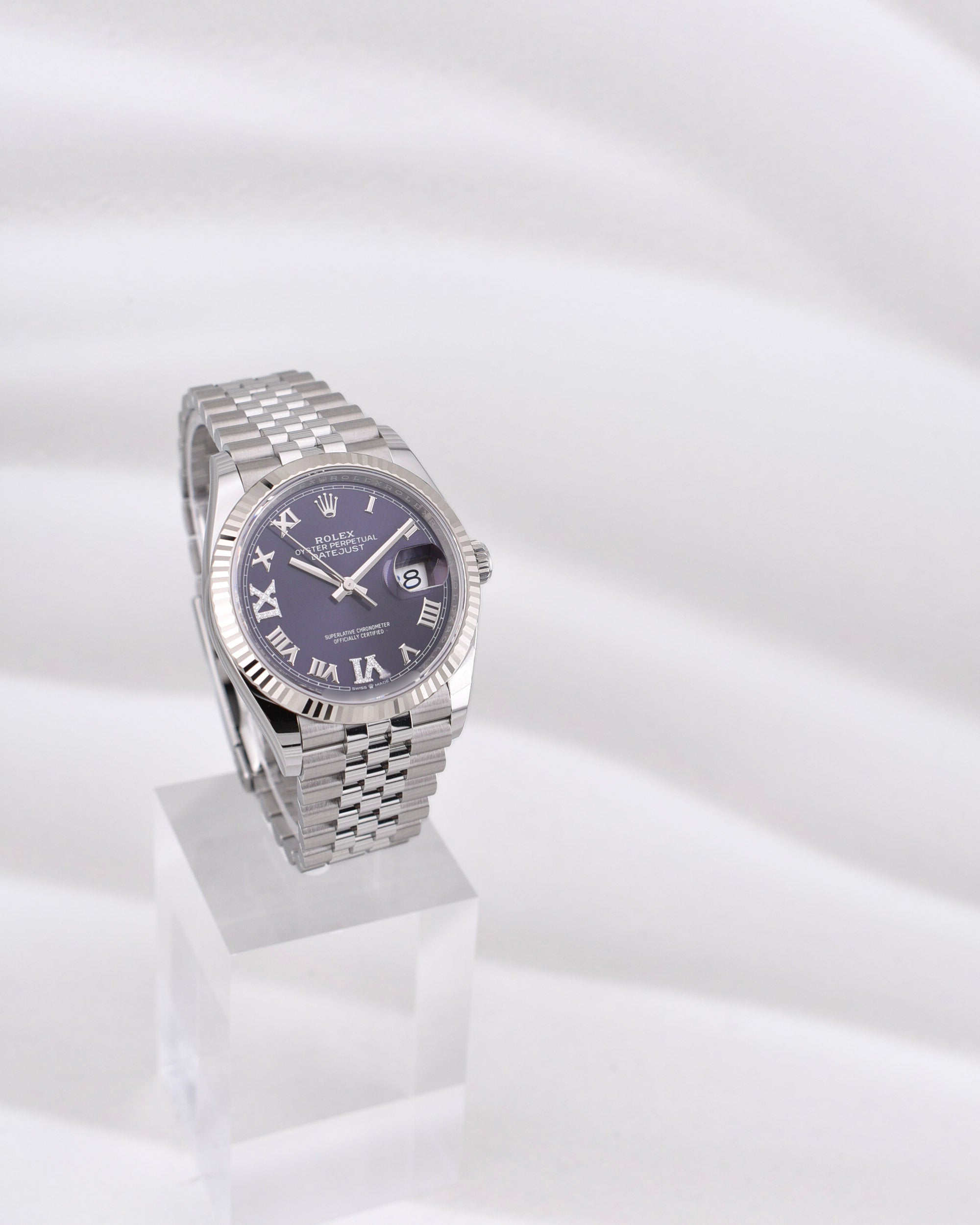 Rolex Datejust 36 Aubergine Purple Diamond VI and IX 126234 2026