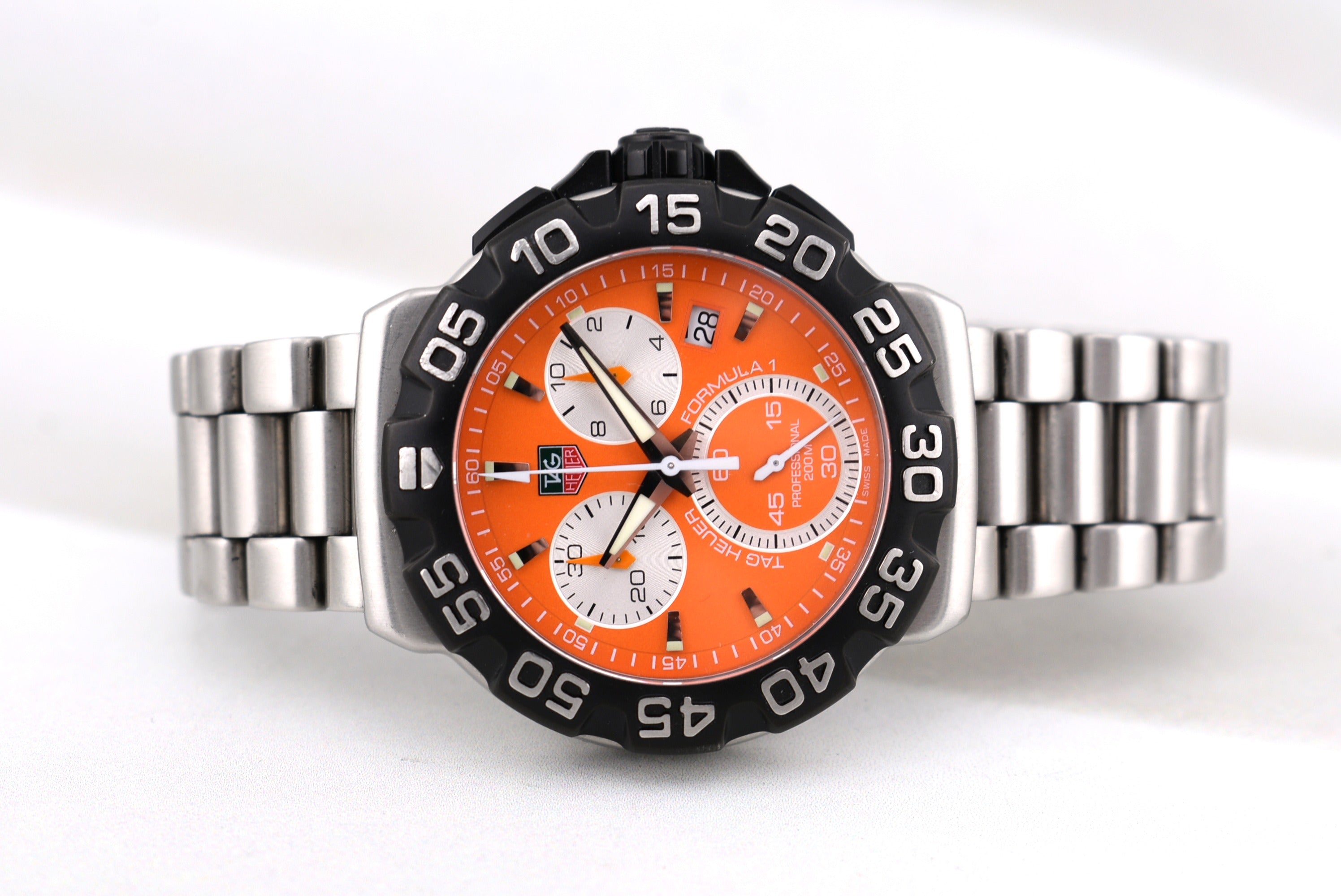 Tag Heuer Formula 1 Chronograph Orange Dial Quartz CAH1113BA085 2011