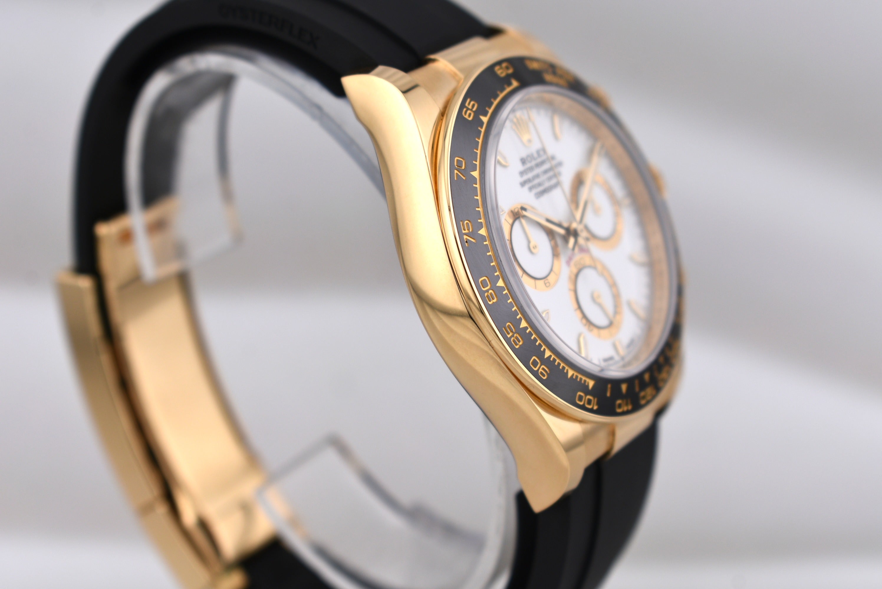 Rolex Cosmograph Daytona Yellow Gold White Dial Oysterflex 126518LN 2024