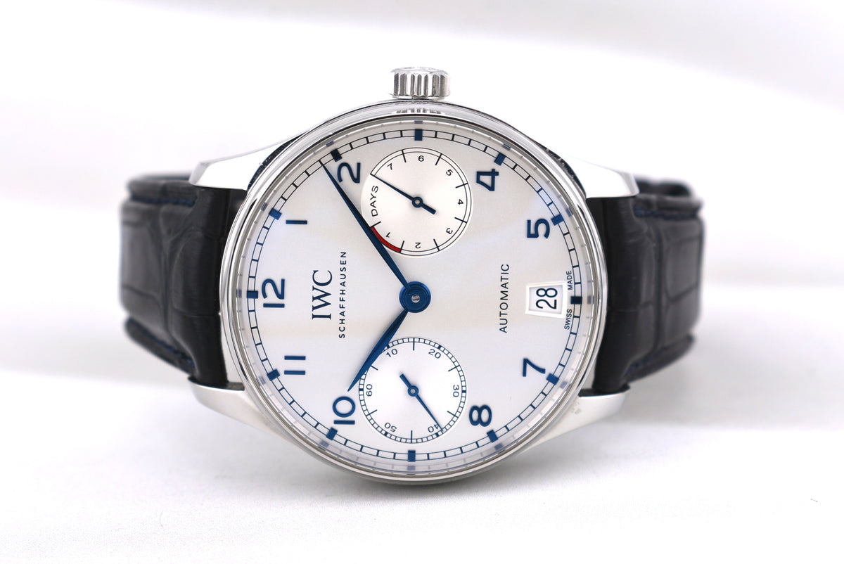 IWC Portuguese Automatic Chronograph 7 Days Silver Dial IW500705 2020