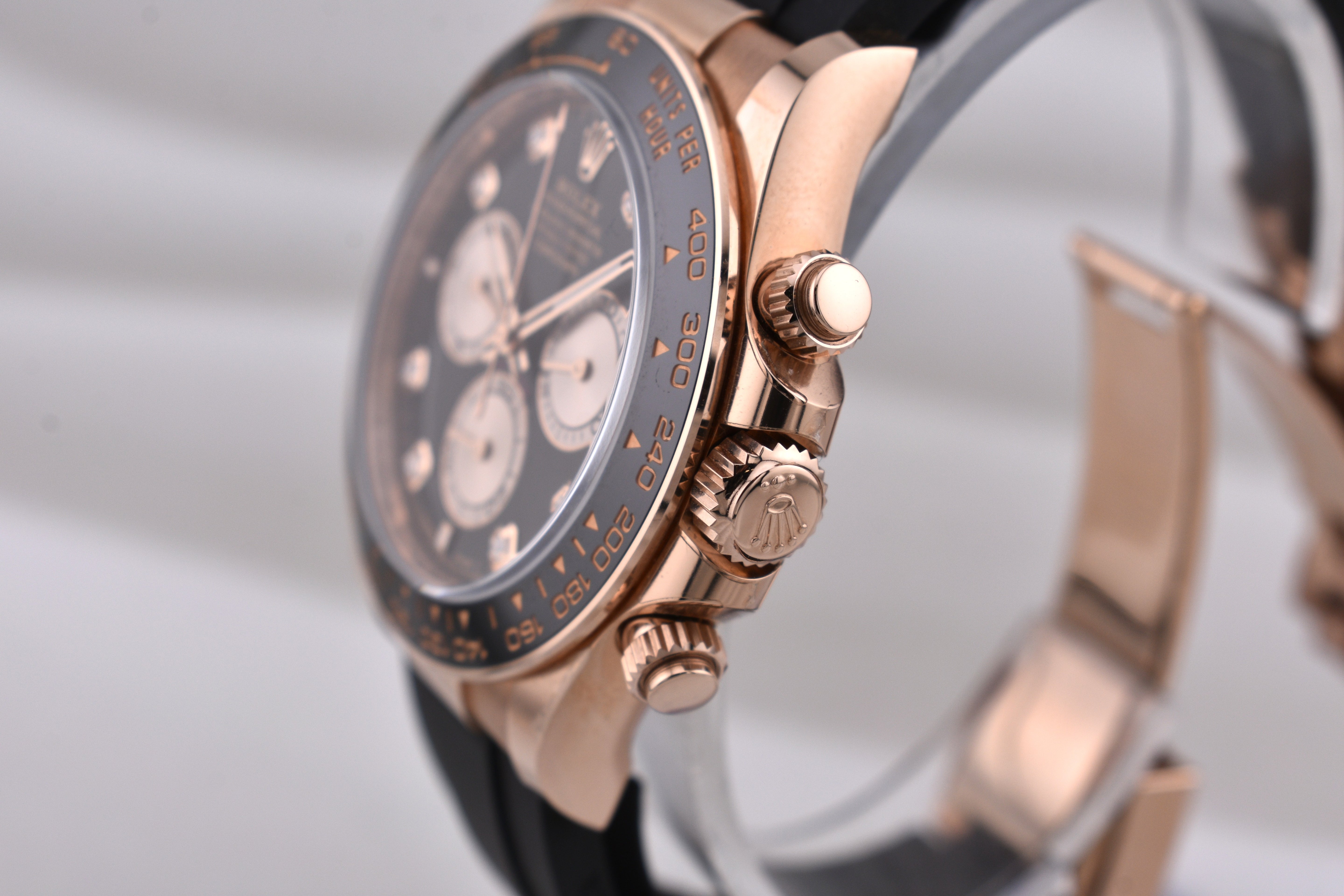 Rolex Cosmograph Daytona Everose Gold Oysterflex Black Diamond Dial 126515LN 2025