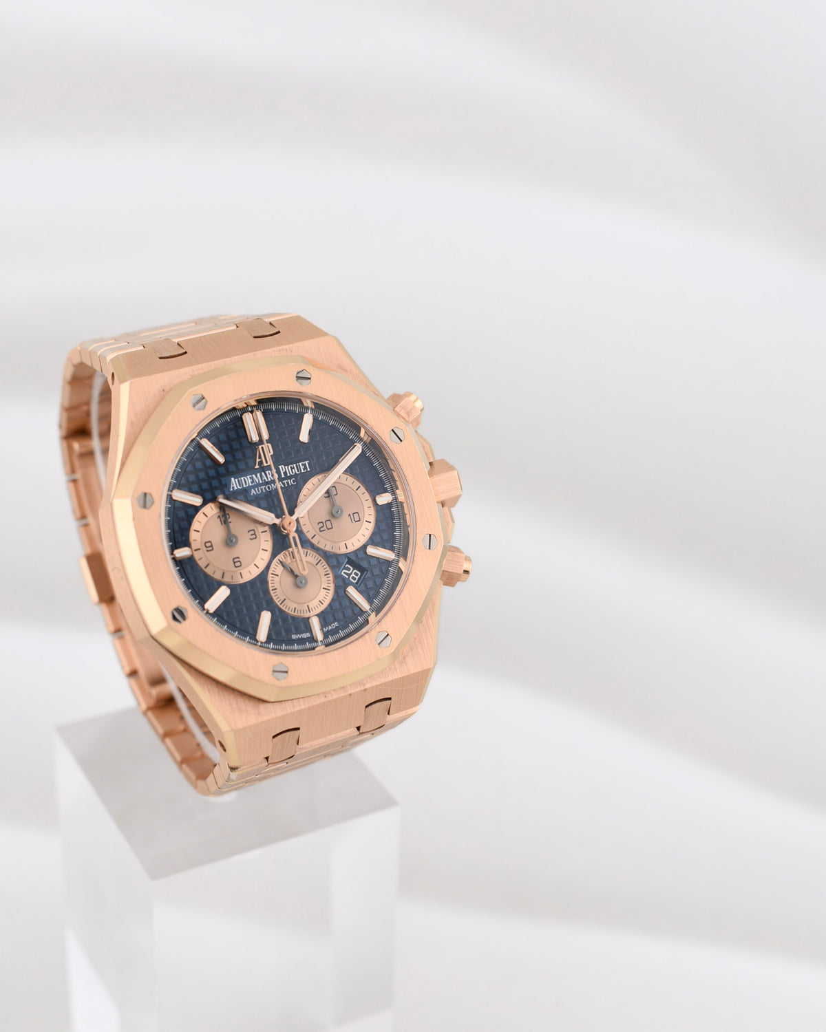 Audemars Piguet Royal Oak Chronograph Rose Gold Blue Dial 26331OR 2021