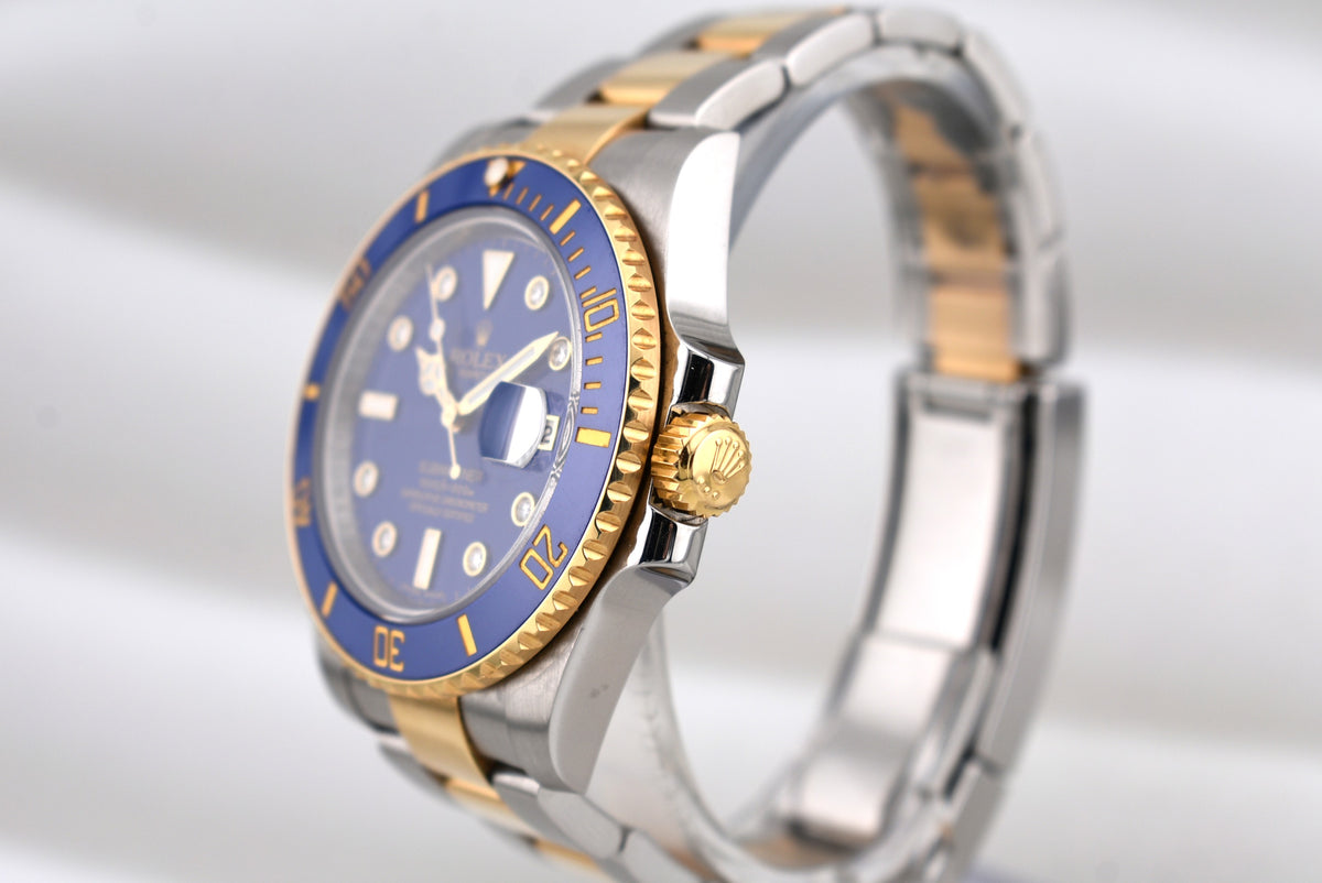 Rolex Submariner Date Bluesy Flat Blue Serti Dial 116613LB 2011