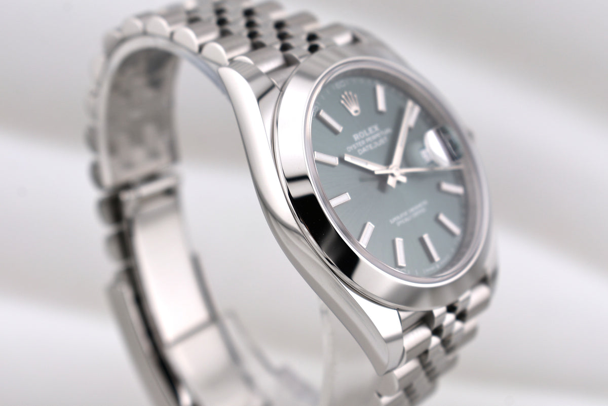 Rolex Datejust 41 Mint Green Index Dial Jubilee Band 126300 2026