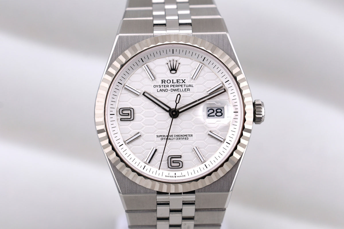 Rolex Land Dweller 40 White Honeycomb Dial 127334 2026
