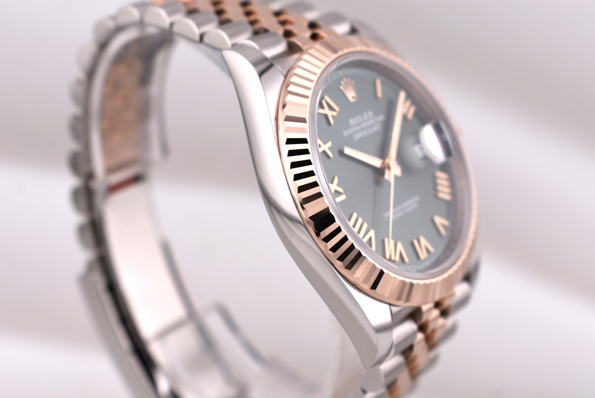 Rolex Datejust 41 Two Tone Rose Gold Mint Green Roman 126331 2026