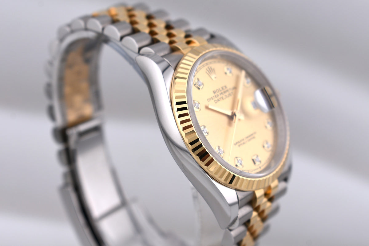 Rolex Datejust 36 Champagne Diamond Dial 126233 2026