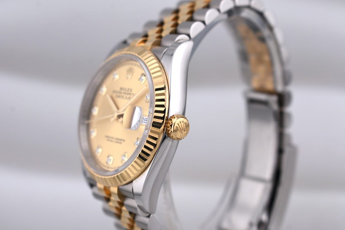Rolex Datejust 36 Champagne Diamond Dial 126233 2026