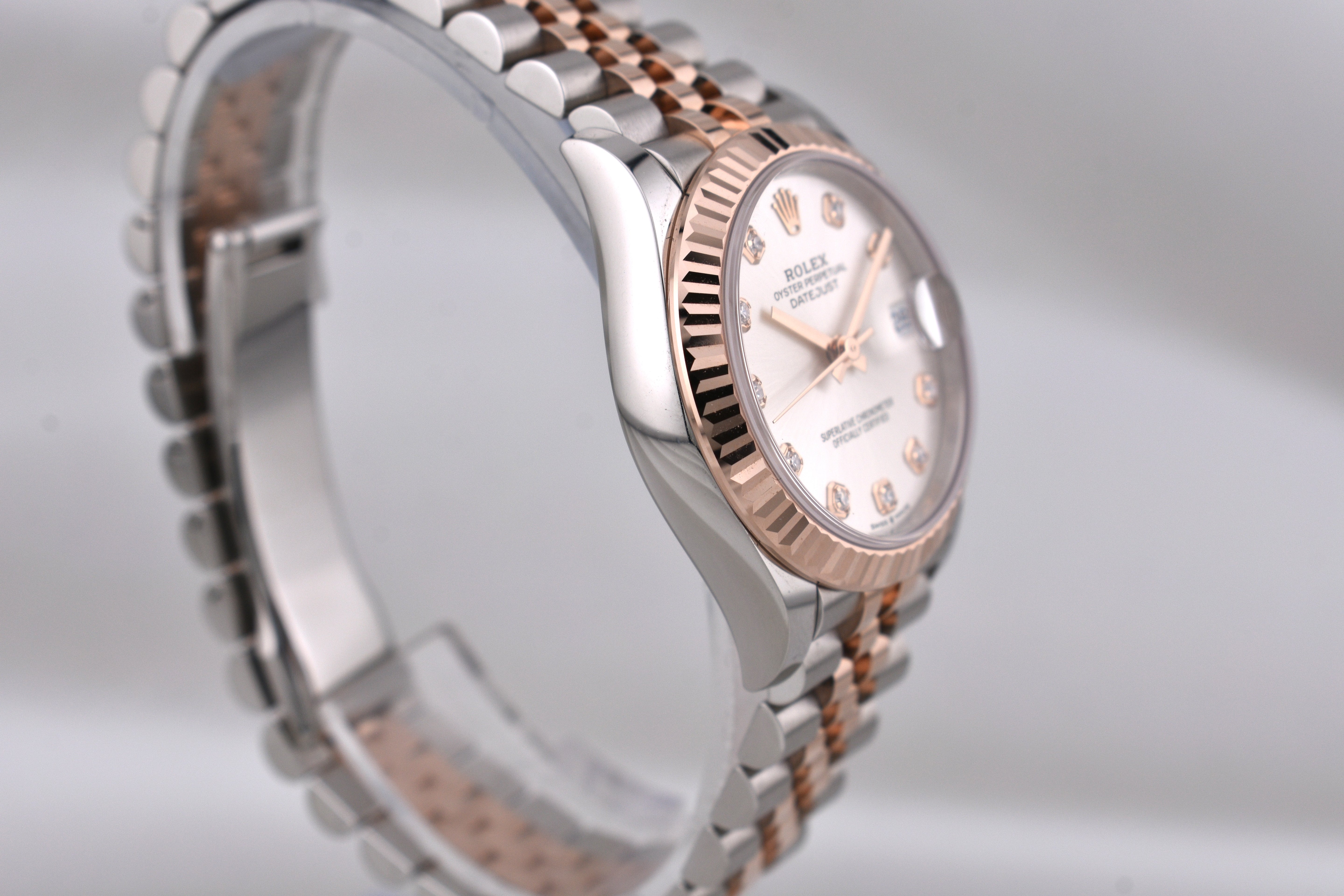 Rolex Datejust 31 Two Tone Rose Gold Silver Diamond Dial 278271 2026