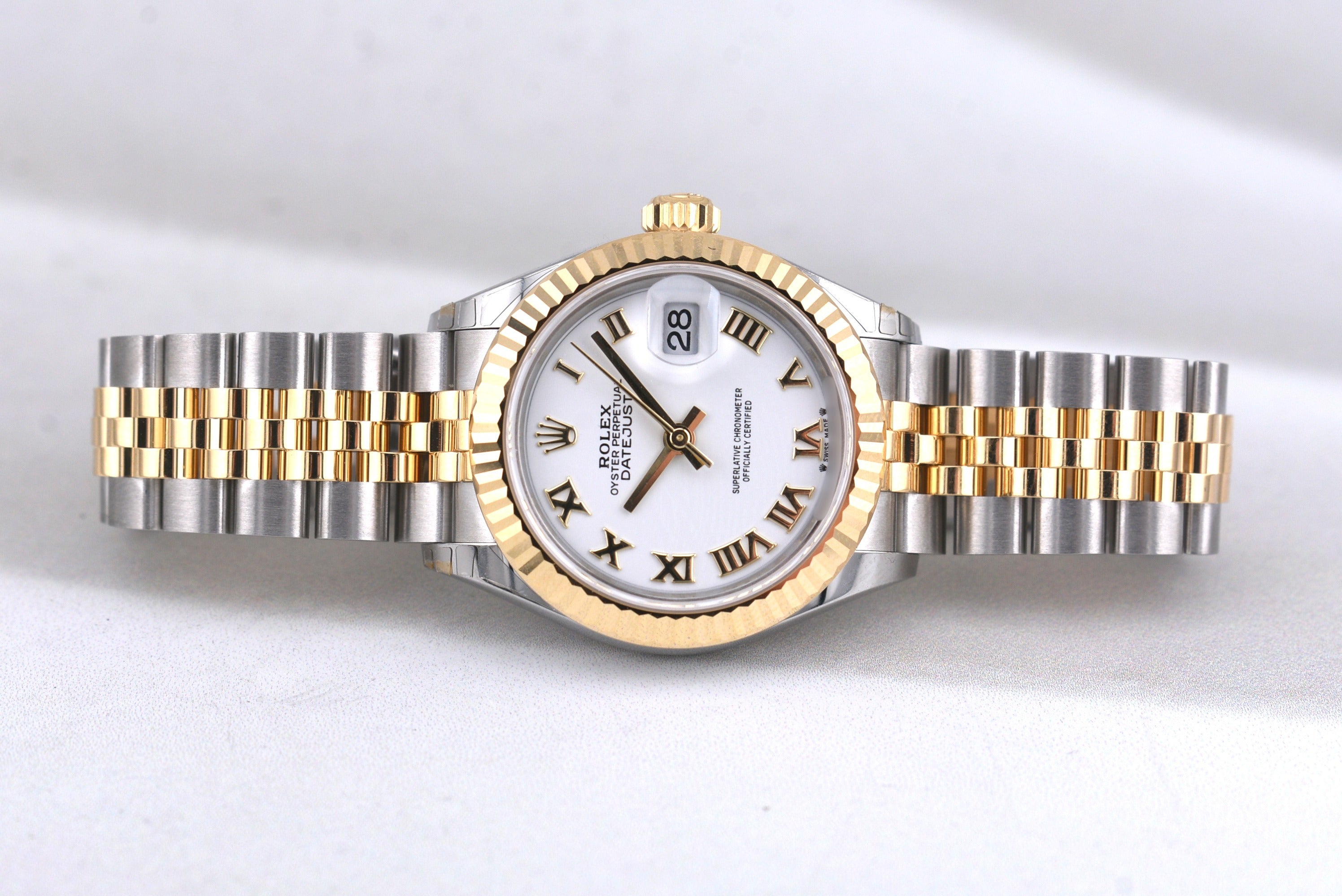 Rolex Lady Datejust 28 Two Tone White Roman Dial 279173 2026