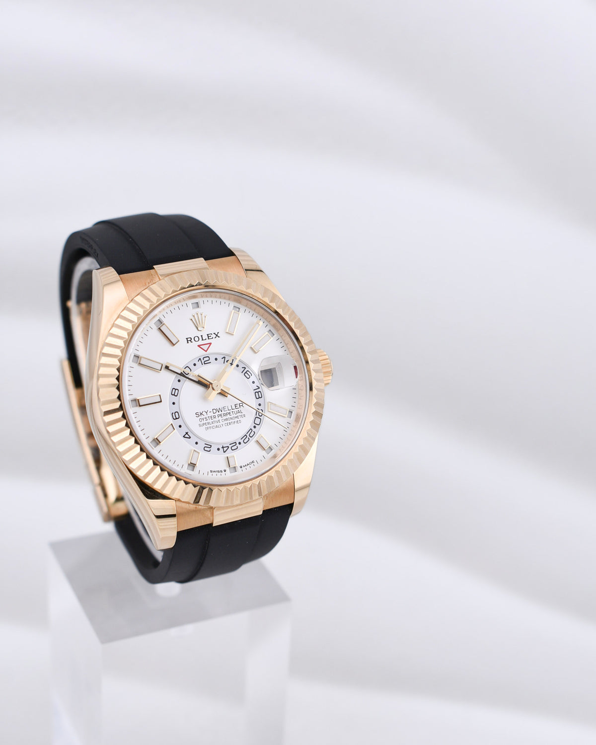 Rolex Sky Dweller Yellow Gold Oysterflex White Dial 336238 2024