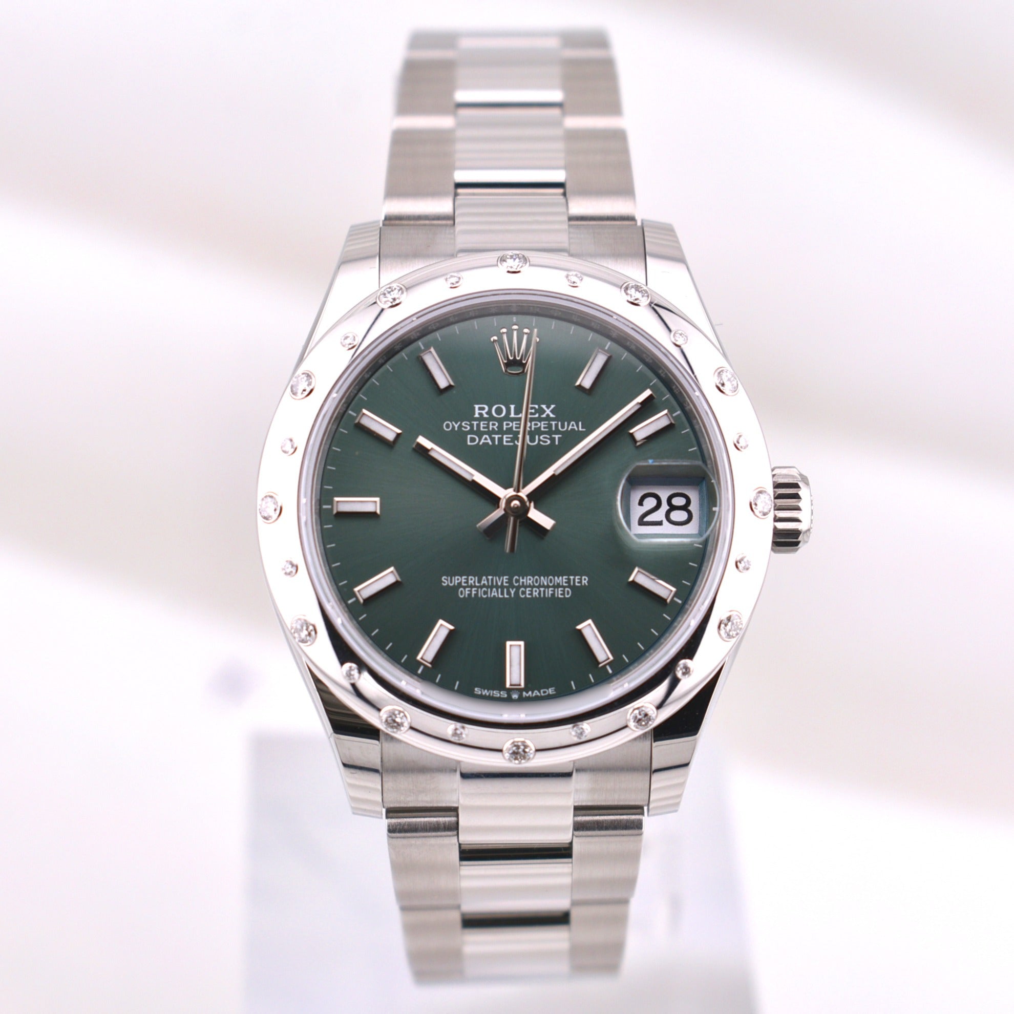Rolex Datejust 31 Mint Green Domed Diamond Bezel 278344RBR 2026