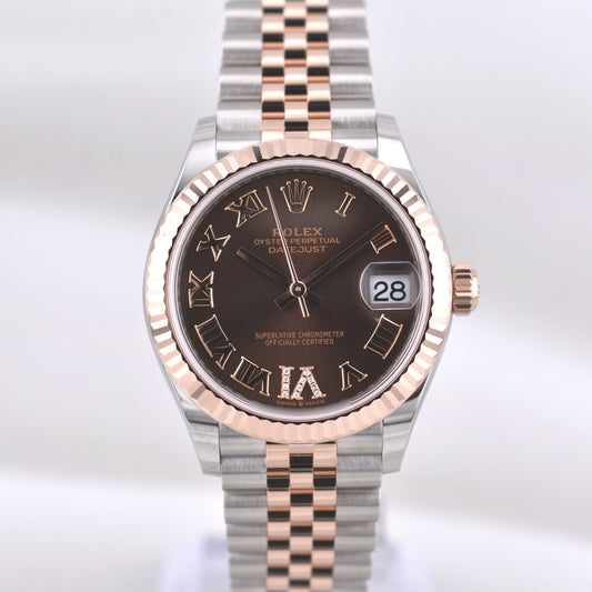Rolex Datejust 31 Chocolate Roman Diamond VI Dial 278271 2026