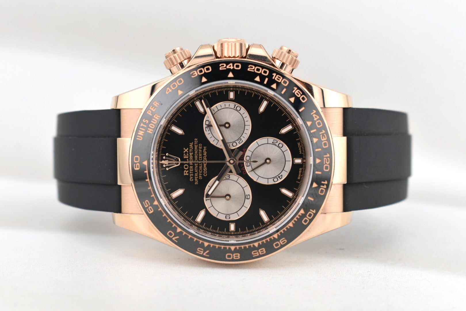Rolex Cosmograph Daytona Black Dial Rose Gold Oysterflex 126515LN 2024
