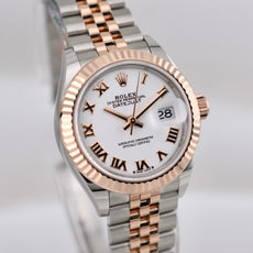 Rolex Lady Datejust 28 Two Tone Everose Gold White Roman Dial 279171 2025