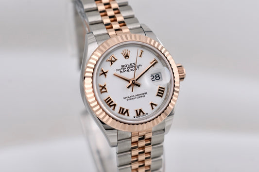Rolex Lady Datejust 28 Two Tone Everose Gold White Roman Dial 279171 2025