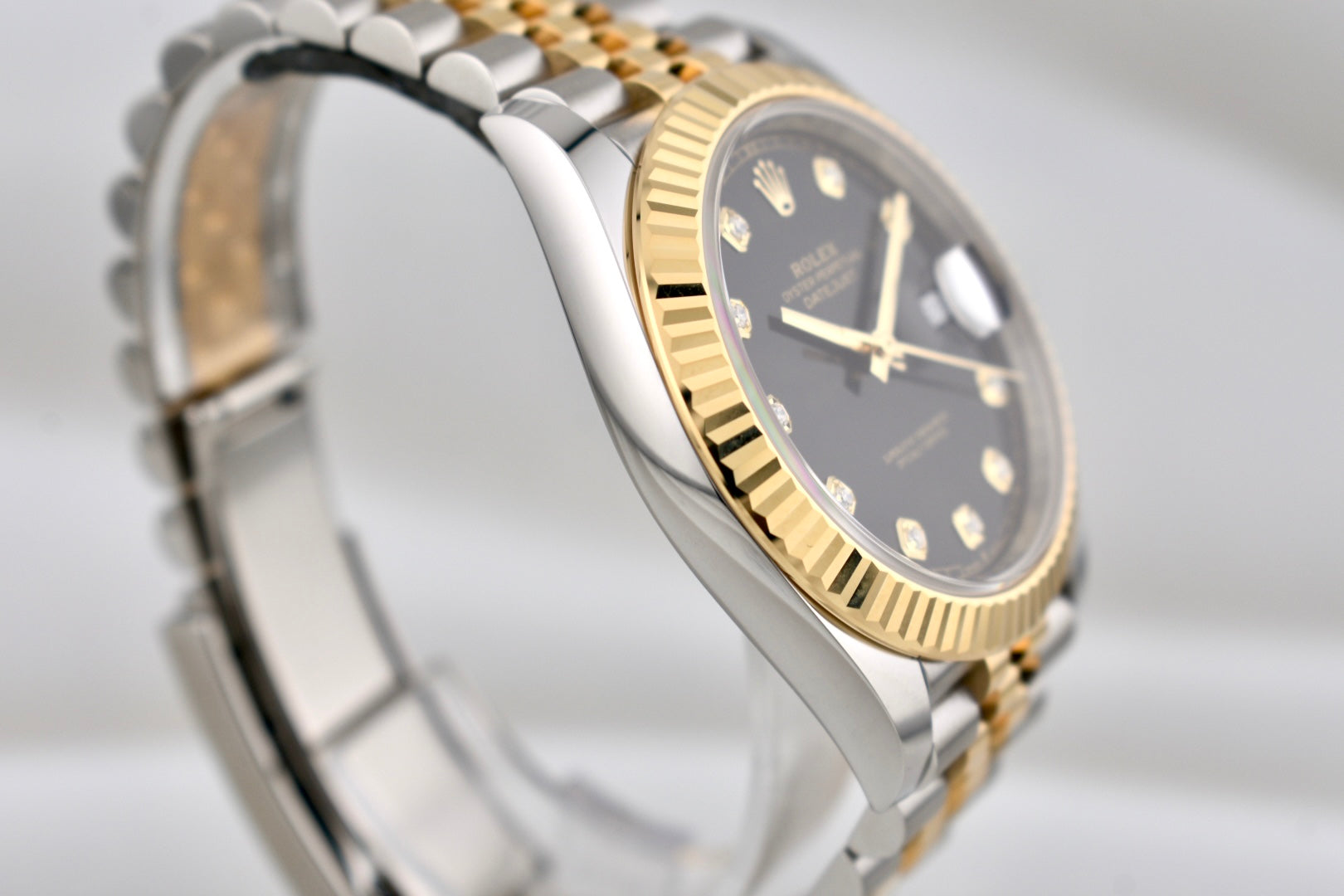 Rolex Datejust 41 Two Tone Yellow Gold Black Diamond Dial 126333 2025