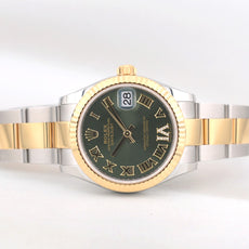 Rolex Datejust 31 Two Tone Green Roman Diamond VI Marker 278273 2025