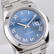 Rolex Datejust 41 Azzuro Blue Oyster Band 126300 2025