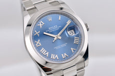 Rolex Datejust 41 Azzuro Blue Oyster Band 126300 2025