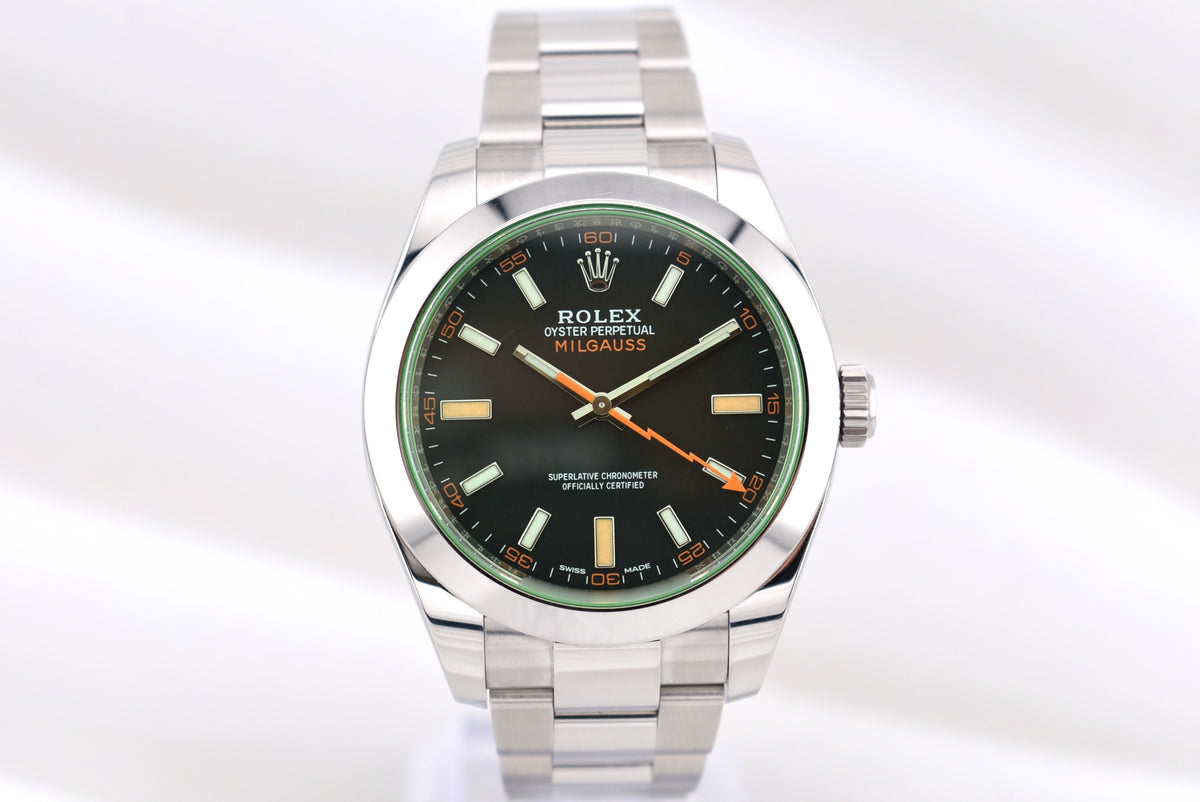 Rolex Milgauss Black Dial Green Crystal 116400GV 2020
