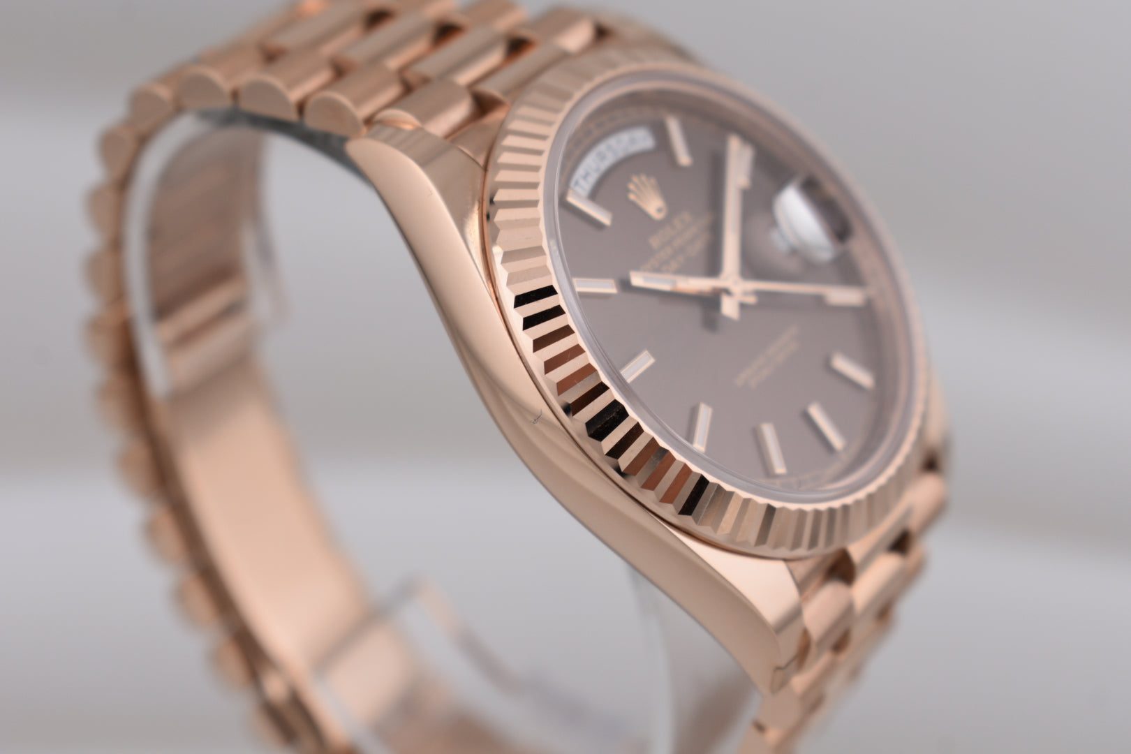 Rolex Day Date 40 Everose Gold Chocolate Dial 228235 2024