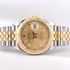 Rolex Datejust 36 Two Tone Champagne Index Dial 126233 2025
