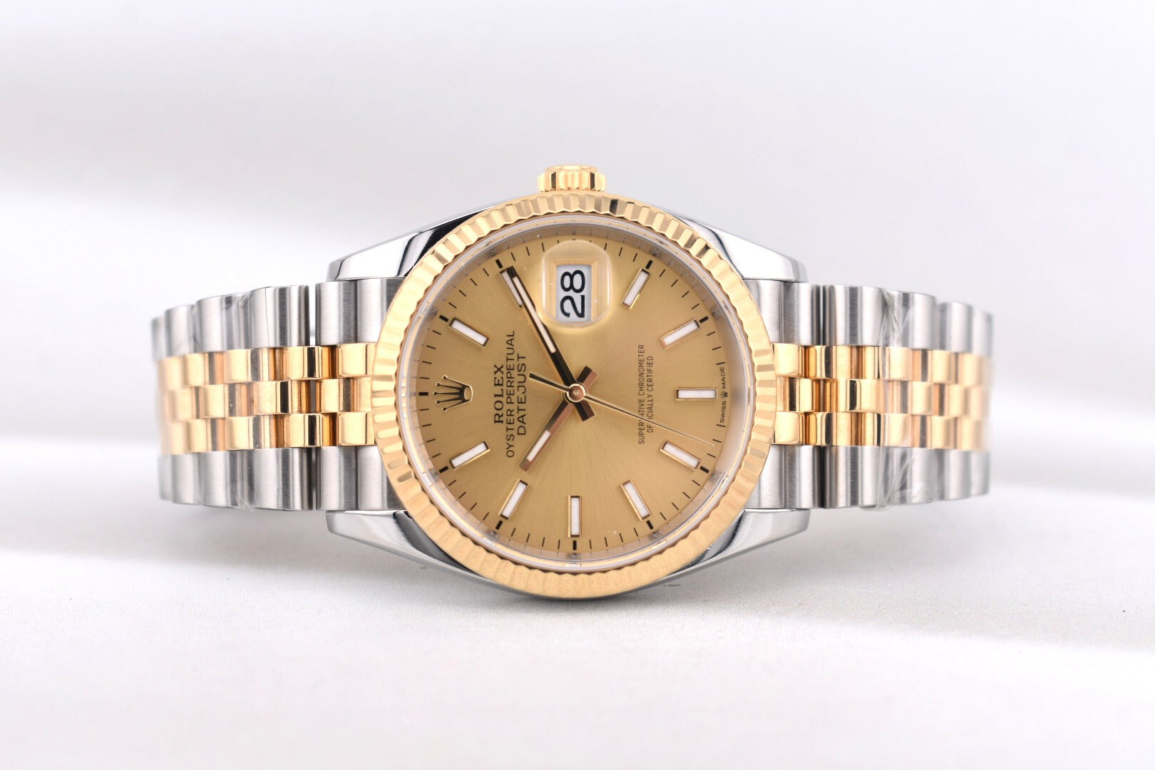 Rolex Datejust 36 Two Tone Champagne Index Dial 126233 2025