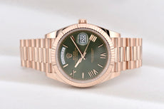 Rolex Day Date 40 Rose Gold Olive Green Dial 228235 2025