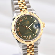 Rolex Datejust 31 Two Tone Olive Green Roman Diamond Dial 278273 2025