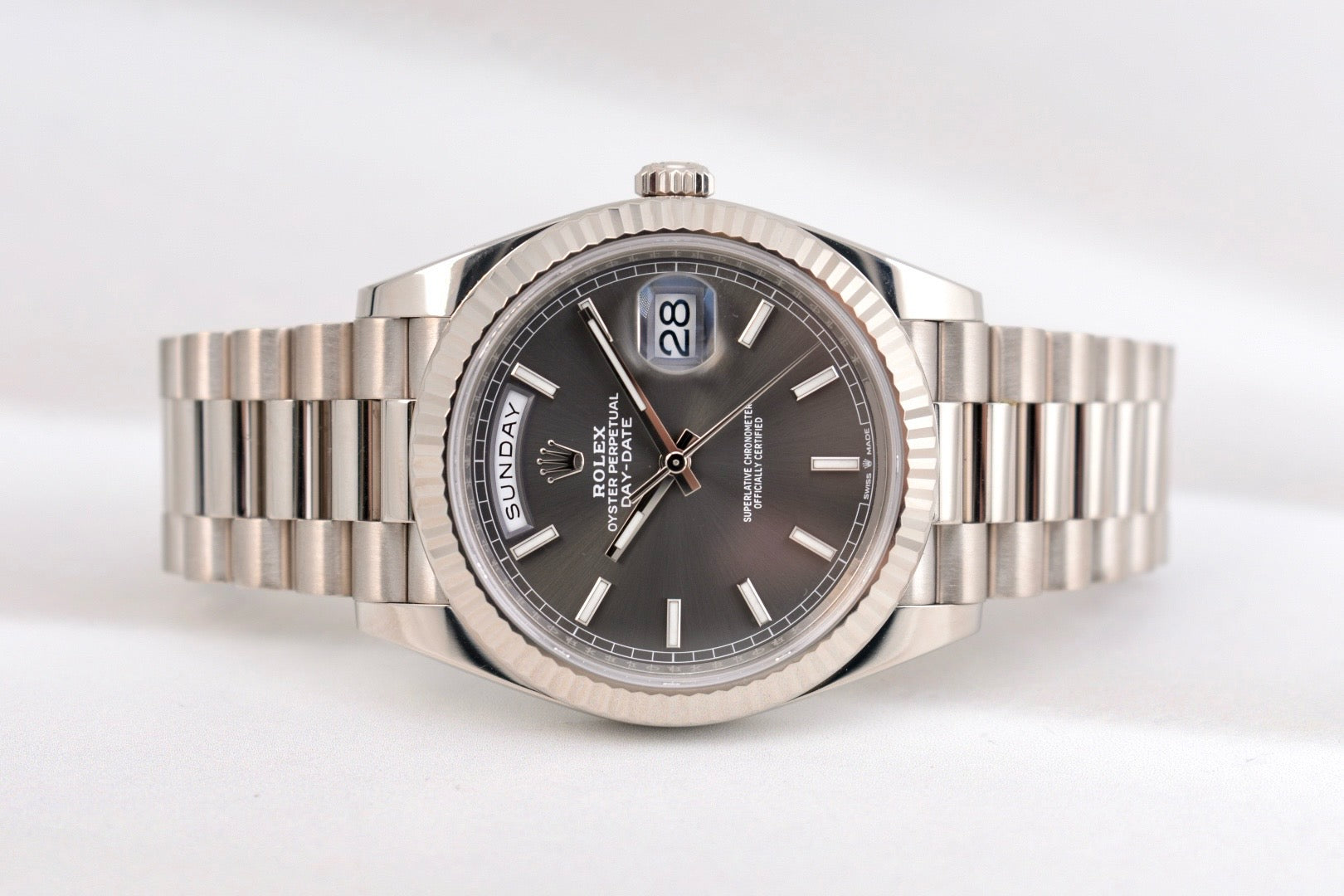 Rolex Day Date 40 White Gold Rhodium Dial 228239 2022