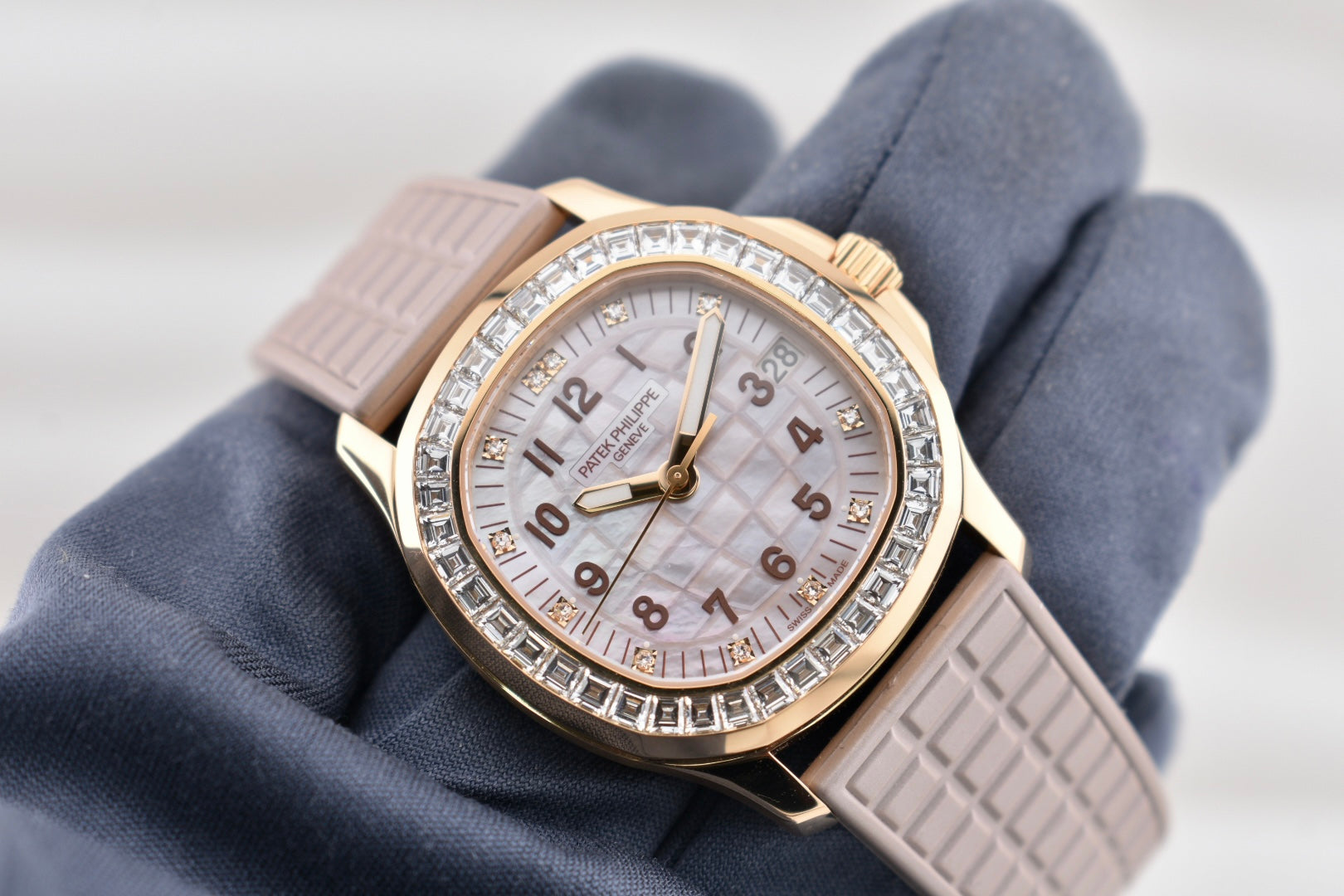 Patek Philippe Aquanaut Luce Mother of Pearl with Factory Baguette Diamonds 5072R 2025