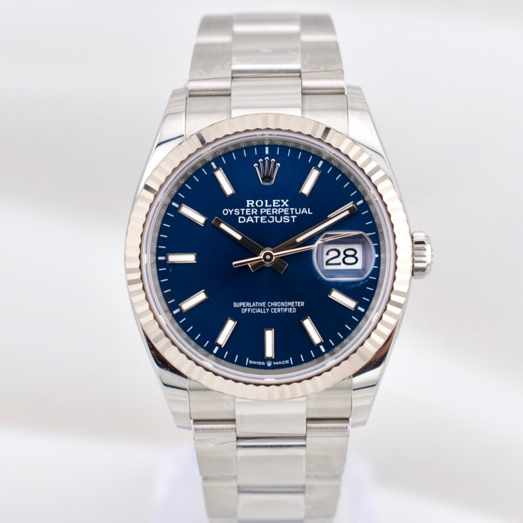 Rolex Datejust 36 Blue Index Dial Oyster Band 126234 2024
