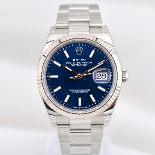 Rolex Datejust 36 Blue Index Dial Oyster Band 126234 2024
