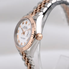 Rolex Lady Datejust 28 Two Tone Everose Gold White Roman Dial 279171 2025