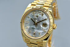 Rolex Day Date 40 Yellow Gold Mother of Pearl Baguette Diamond Markers 228238 2025