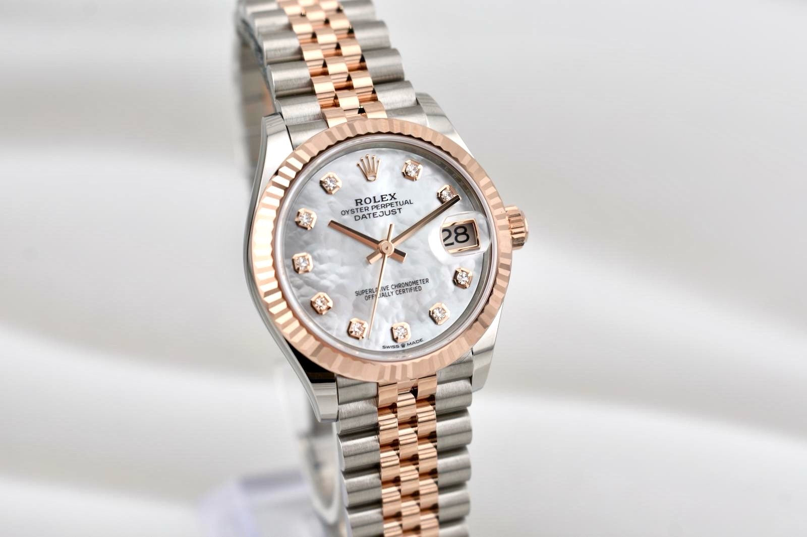 Rolex Datejust 31 Two Tone Everose Gold Mother of Pearl Diamond Dial 278271 2025