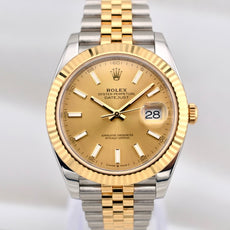 Rolex Datejust 41 Two Tone Yellow Gold Champagne Dial 126333 2024