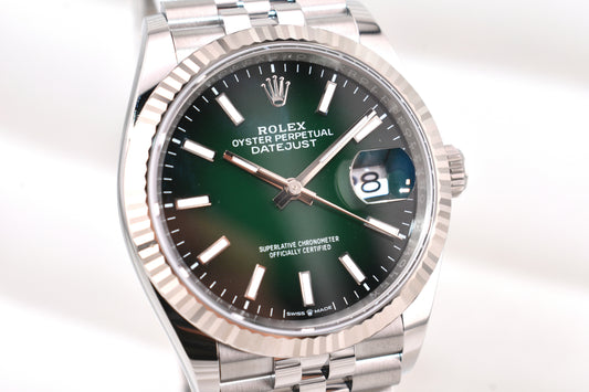 Rolex Datejust 36 Green Ombre Dial 126234 2026