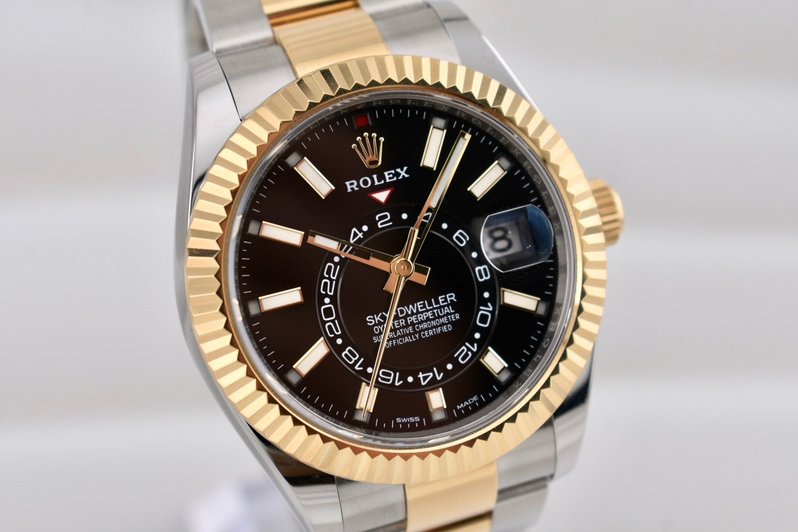 Rolex Sky Dweller Two Tone Yellow Gold Black Dial 326933 2022