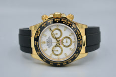 Rolex Cosmograph Daytona Yellow Gold Ivory Dial Oysterflex 116518LN 2023