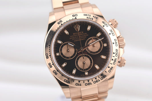 Rolex Cosmograph Daytona Rose Gold Black Index Dial 116505 2022